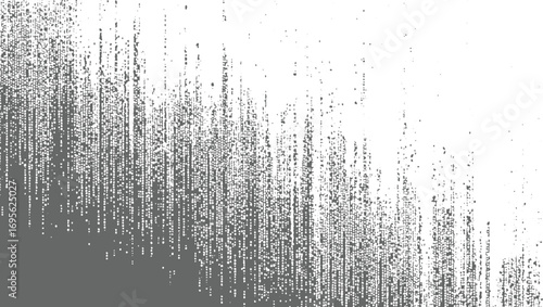 Vector Noise Particle White Wall and Terrazzo Marble Grey Asphalt Stone Texture Dot-work Gradient with Black Noise Stipple Dots and Sand Grain Effect vector design on transparent background.