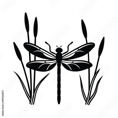 dragonfly on a white