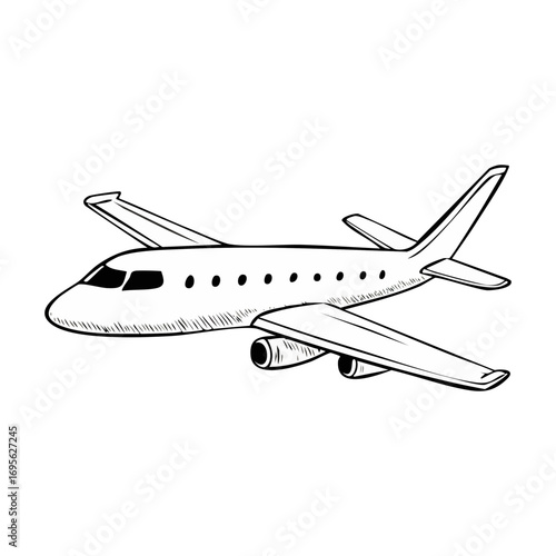 Airplane line drawing