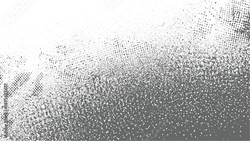 Abstract grunge black and white distressed texture Grain noise gradient pattern with vector dust dots grunge texture, Vector White wall texture noise and overlay vector design on whit background.