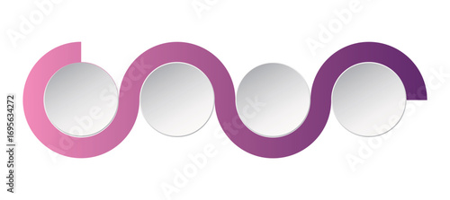 Purple workflow modern gradient infographic template for business report presentation