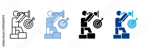 Vision Planning Icon Set Multiple Style Collection