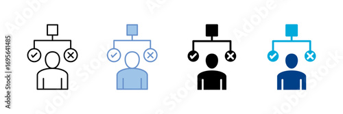Decision Making Icon Set Multiple Style Collection