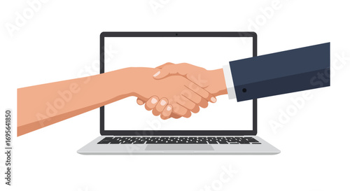 Bridging Realities: Stylized Hand Breaking Laptop Screen for Seamless Digital Interaction and Future Tech Connectivity