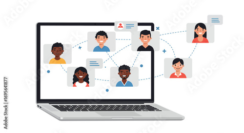Strategic Clarity: Minimalist Vector Illustration for Streamlined Data Communication and Corporate Technology Solutions
