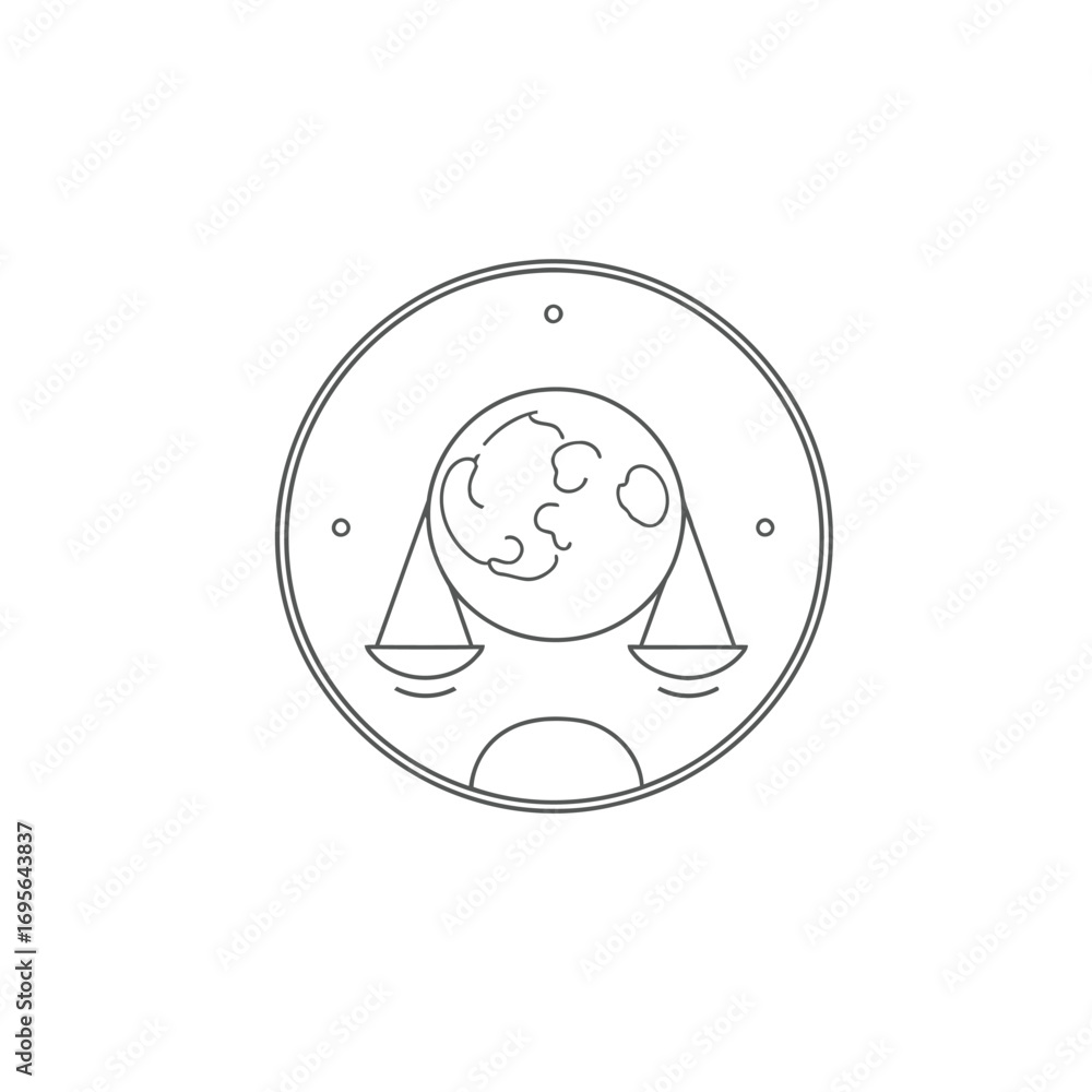Obraz premium Abstract geometric line art design silhouette