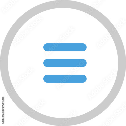 Blue Hamburger Menu Icon