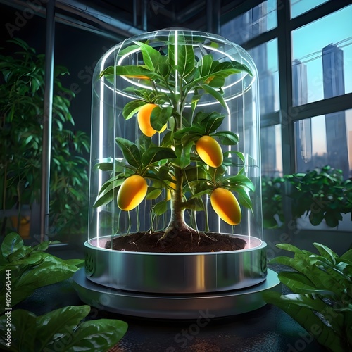 Futuristic Vertical Farming of Mango Plant in 3D Smart Pod
