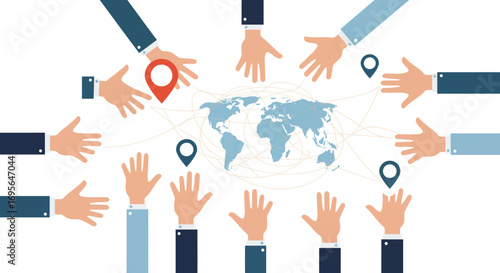 Empowering Global Teams: Diverse Stylized Hands for Inclusive Digital Collaboration