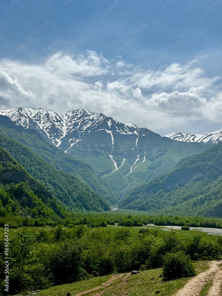 Fototapeta premium mountain landscape with clouds