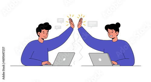 Visualizing Seamless Progress: Flat Design Vector for Agile Workflow and Digital Innovation