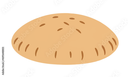 Illustration of a baked pie with a golden crust and small slits on top.