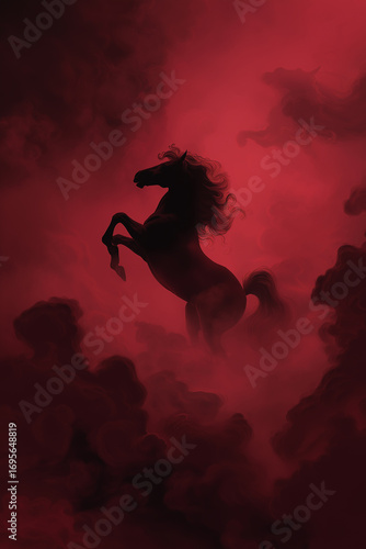 horse, red horse, 2026, 2086, 2146, happy new year, new year, new year greetings, new year's card, sunrise, animal, silhouette, start, year of the horse, 12 zodiac signs, pony, mustang, running, farm,