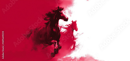 horse, red horse, 2026, 2086, 2146, happy new year, new year, new year greetings, new year's card, sunrise, animal, silhouette, start, Year of the Horse, 12 zodiac signs, pony, mustang, running, farm,