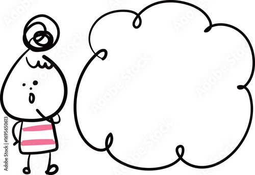 (Dialog Box) hand drawn girl icons. Vector illustration.	
