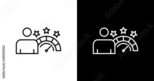 Performance Coaching White Icon Set Design