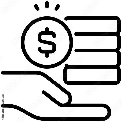 earnings icon isolated on white background. vector illustration icon for market fluctuation