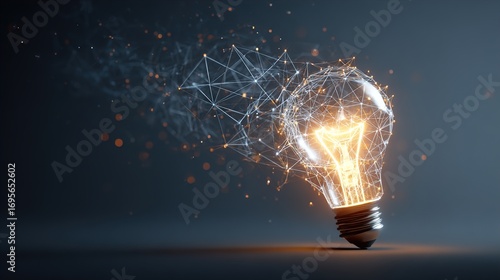 Creative Innovation and Financial Investment Concept with Light Bulb and Coins