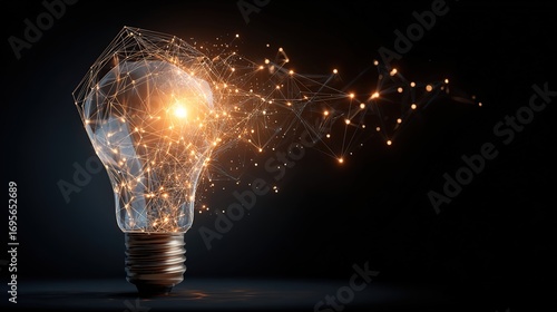Creative Innovation and Financial Investment Concept with Light Bulb and Coins