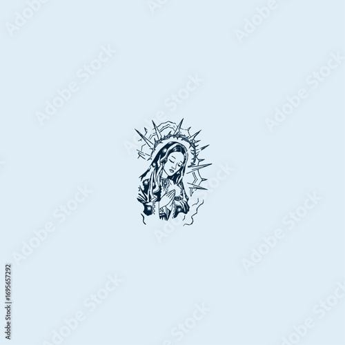 THESE HIGH QUALITY MOTHER MARIA VECTOR FOR USING VARIOUS TYPES OF DESIGN WORKS LIKE T-SHIRT, LOGO, TATTOO AND HOME WALL DESIGN