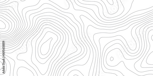 Abstract White Paper Texture Map Illustration with Topographic Elevation Contour Lines Wavy Terrain Curves Geographic Background and Modern Minimal Design
