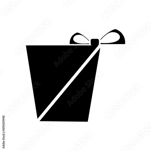 Black paper airplane icon, a simple vector graphic symbol for send, message, and communication. Isolated design element on a white background