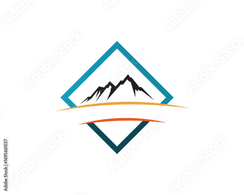 Mountain nature landscape  logo and symbols  icons template