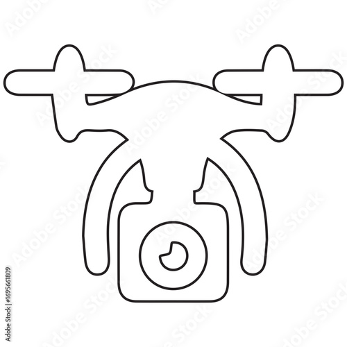 Drone Line Art Icon