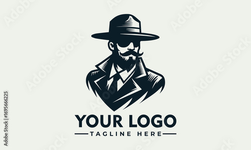 Graphic illustration of a forest ranger in uniform, holding binoculars, with pine trees in the background.