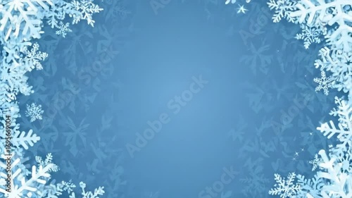 Winter Wonderland Elegant Snowflake Border for Festive Designs