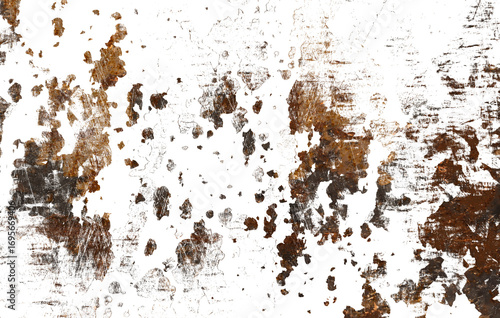 Rust Texture Overlay for Industrial Design and Weathered Metal Effect with Corroded Surface and Aged Steel Pattern on Transparent Background