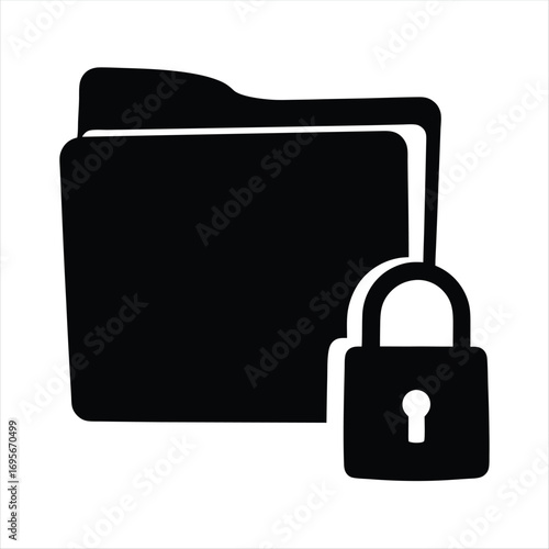 Secure folder icon depicting data protection and privacy control design