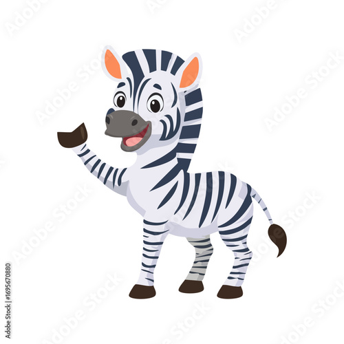 Zebra pointing to the side