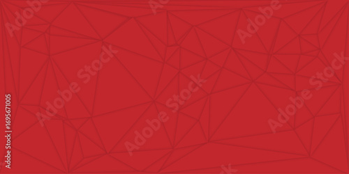 A geometric pattern of red polygons creates a creative and modern backdrop.  light, diamond, paper, 3d, web