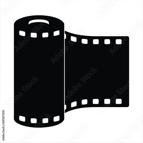 Film roll icon depicting analog photography and historical photographic technology