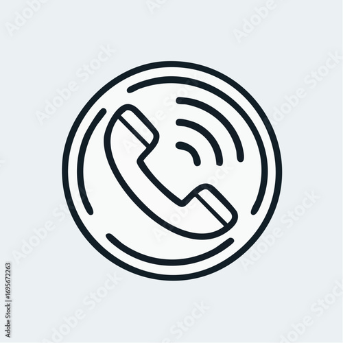 Phone icon illustration A simple, clean, and modern design perfect for your communication needs