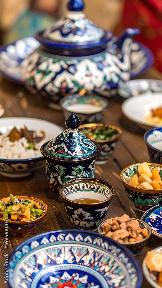 Fototapeta premium Colorful Central Asian feast