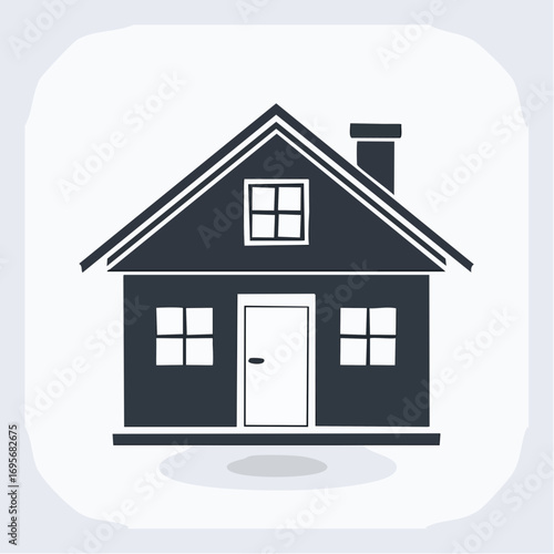 Cozy Home Icon Simple and Minimalist Design for Real Estate and Family Concepts
