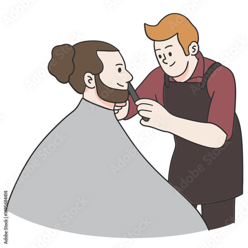 Young man at barbershop