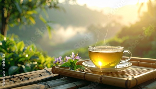 Tranquil Sunrise Tea: A Serene Morning in Nature