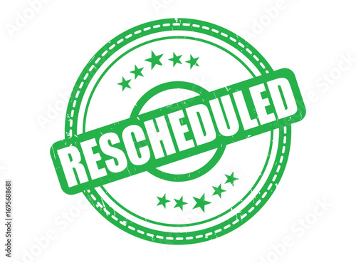 Rescheduled Rubber Stamp Seal with a Star Border