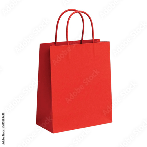 A red color shopping bag  design