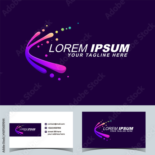 letter K splash color paint logo design vector