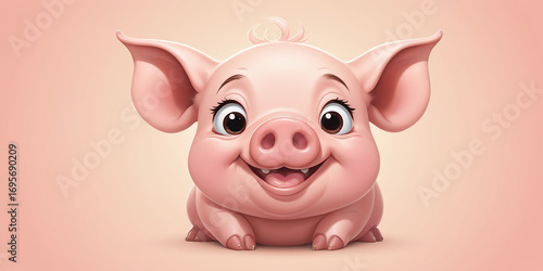 Pig with Giant Round Ears