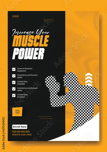 Increase your muscle power with intense workout and training for strength and fitness