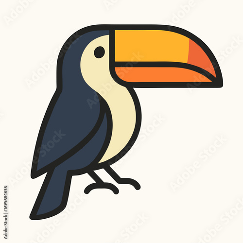 toucan bird cartoon illustration