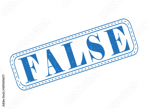 False Rubber Stamp Seal with an Outline