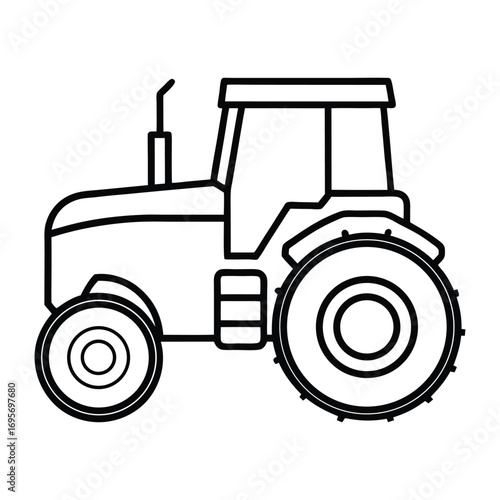 tractor isolated on white background