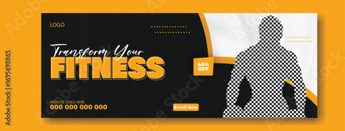 Transform your fitness motivational graphic with muscular man and bold typography