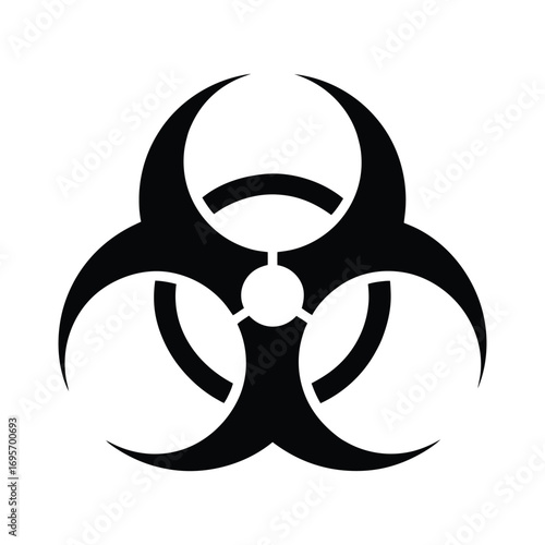 Black biohazard symbol danger warning sign alert dangerous biological hazard symbol